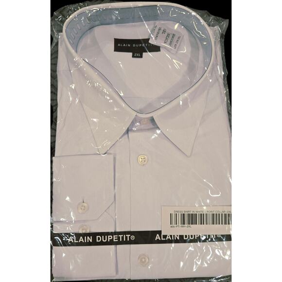NWT Alain Dupetit Dress Shirt in White with Point Collar - Picture 2 of 4